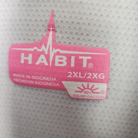 Habit's Women's Long‎ Sleeve Collared White Blue Outdoor Shirt Lightweight 2XL - Picture 3 of 11